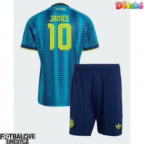Kolumbie James Rodriguez #10 Dětské Venkovní dres komplet MS 2026 Krátký Rukáv (+ trenýrky)
